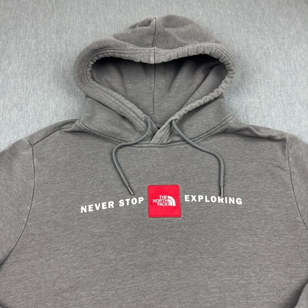 The‎ North Face Hoodie Mens XL Gray Never Stop Exploring Pullover Sweatshirt